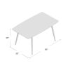 60 x 35 inch Mid-Century Modern Dining Table in Acorn Brown Wood Finish