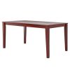 36 x 60 inch Farmhouse Dining Table in Antique Berry Cherry Wood Finish