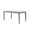 Rectangular 36 x 60 inch Farmhouse Dining Table in Antique Grey Wood Finish