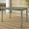 Farmhouse 32 x 48 inch Dining Table in Antique Sage Green Wood Finish