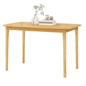 48 x 28 inch Classic Farmhouse Dining Table with Natural Wood Finish