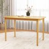 48 x 28 inch Classic Farmhouse Dining Table with Natural Wood Finish