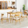 48 x 28 inch Classic Farmhouse Dining Table with Natural Wood Finish