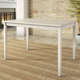 Farmhouse 32 x 48 inch Dining Table in Antique White Wood Finish