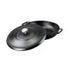 Black 4 Quart Lightweight Cast Iron Braiser Made in USA