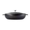 Black 4 Quart Lightweight Cast Iron Braiser Made in USA