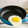 Blue 6-Piece Non-Stick Cast Iron Cookware Set - Skillet Grill Pan Dutch Oven