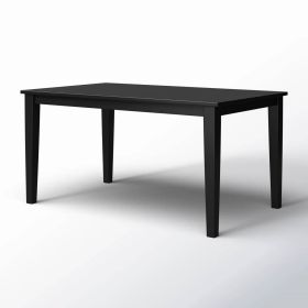 36 x 60 inch Rectangular Dining Table in Black Wood Finish