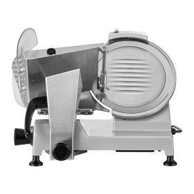 10" Commercial Meat Slicer, 240W Electric Deli Food Slicer with Carbon Steel Blade, Built-In Sharpener & 0-0.47" Adjustable Thickness for Frozen Meat,