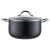 Aluminum Stock Pot, 8-Quart Nonstick Ceramic Coated Pot with Glass Lid, PFOA-Free, PFAS-Free, Compatible with Gas Stoves, Induction Cooktops, Electric