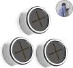 3 Pieces Kitchen Towel Hooks Round Adhesive Dish Towel Hook Premium Chrome Finish & Easy Installation Wall Mount Hand Towel Hook Ideal as Bathroom, Sh