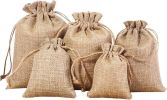 50PC 5inch*7inch Natural jute drawstring bag, eco-friendly storage bag, gift wrapping bag, multi-purpose storage bag