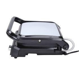 7 IN 1 Commercial Electric Griddle, 14.4" 1800W Indoor Countertop Grill, Restaurant Teppanyaki Grill with Non Stick Iron Cooking Plate