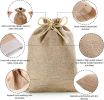 50PC 3inch*4inch Natural jute drawstring bag, eco-friendly storage bag, gift wrapping bag, multi-purpose storage bag, garden fruit and vegetable stora