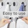 3 Pieces Kitchen Towel Hooks Round Adhesive Dish Towel Hook Premium Chrome Finish & Easy Installation Wall Mount Hand Towel Hook Ideal as Bathroom, Sh