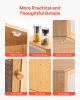Corner Bread Box for Kitchen Counter, Double Layer Large Capacity Bamboo Bread Storage Container, Farmhouse Wooden Breadbox for Homemade Bread, Storag