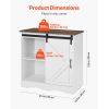 Coffee Bar Cabinet, 31.5 x 13.8 x 31.5 in Farmhouse Coffee Bar Cabinet with 3-Tier Storage, Coffee Bar Table with Barn Door