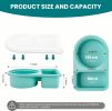 3 Pack Reusable Silicone Snack Containers with Semi-Transparent Lids, Small Leak-Proof 2 Compartment Condiment Container for Sauce, Fruit, Portable Fo