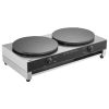 Electric Crepe Maker, 16-Inch Double Head Commercial Crepe Machine, 3400W Flat Plate Crepe Griddle, Nonstick Stainless Steel Pancake Making