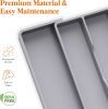 Utensil Organizer for Kitchen Drawers, Expandable Cooking Utensil Tray, Adjustable Cutlery Silverware Flatware Holder, Plastic Spatula Tools Storage D