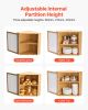 Corner Bread Box for Kitchen Counter, Double Layer Large Capacity Bamboo Bread Storage Container, Farmhouse Wooden Breadbox for Homemade Bread, Storag