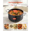 Aluminum Stock Pot, 8-Quart Nonstick Ceramic Coated Pot with Glass Lid, PFOA-Free, PFAS-Free, Compatible with Gas Stoves, Induction Cooktops, Electric
