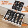 Large Silverware Organizer, Expandable Utensil Drawer Organizer for Kitchen Drawers, Kitchen Drawer Organizer for Spoons/Forks/Knives, Multipurpose &