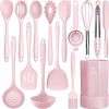 Silicone Cooking Utensils Set - 446°F Heat Resistant Kitchen Utensils, Spatula,Turner Tongs,Spoon,Whisk,Kitchen Utensil Gadgets Tools Set for Nonstick