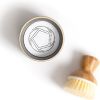 Bubble Up Bamboo Dish Brush–Family Safe, Formaldehyde-Free– Ergonomic Palm Scrubber with Handle for Kitchen Cleaning, Dish Scrub Brush for Nonstick, C