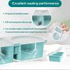 3 Pack Reusable Silicone Snack Containers with Semi-Transparent Lids, Small Leak-Proof 2 Compartment Condiment Container for Sauce, Fruit, Portable Fo