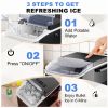 Countertop Ice Maker, 9 Bullet Ice Cubes in 6 Mins, 26lbs/24H, w/ Scoop Basket, Black