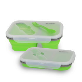 GLIDER LB Green Bento Premium Lunch Box & Food Storage Containers (Color: green)
