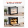 Double Layer Bread Box for Kitchen Counter, Large Capacity Bamboo Bread Storage Container, Farmhouse Wooden Breadbox for Homemade Bread, Storage Holde