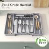 Silverware Drawer Organizer, Expandable Utensil Tray for Kitchen, BPA Free Flatware and Cutlery Holder, Adjustable Plastic Storage for Spoons Forks Kn