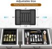 Extra Large Expandable Silverware Organizer, BPA-Free Food-Safe Cutlery Flatware Organizer, Kitchen Utensil Drawer Organizer, Adjustable Silverware Ho