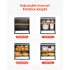 Double Layer Bread Box for Kitchen Counter, Large Capacity Bamboo Bread Storage Container, Farmhouse Wooden Breadbox for Homemade Bread, Storage Holde