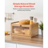 Bread Box for Kitchen Counter, Large Capacity Bamboo Bread Storage Container, Farmhouse Wooden Breadbox Organizer for Homemade Bread, Storage Holder B
