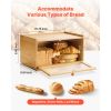 Bread Box for Kitchen Counter, Large Capacity Bamboo Bread Storage Container, Farmhouse Wooden Breadbox Organizer for Homemade Bread, Storage Holder B